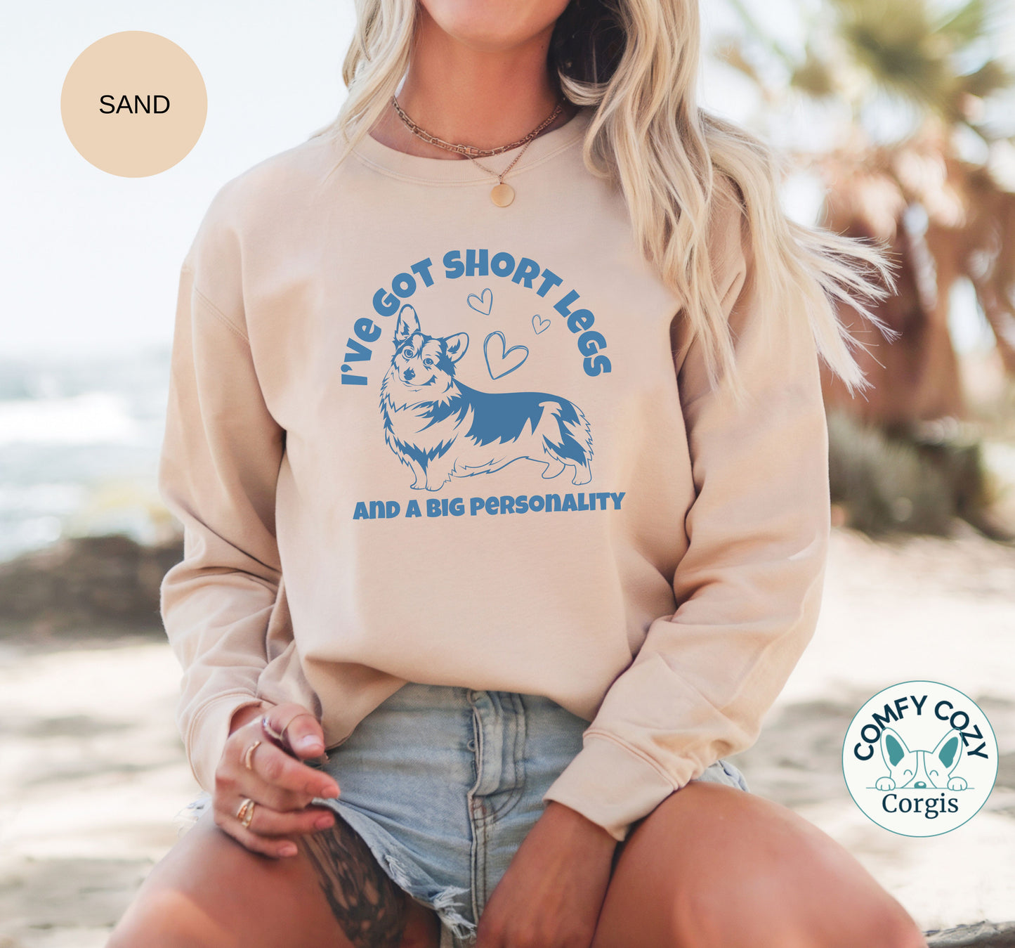 Corgi Short Legs Unisex Crewneck Sweatshirt - Perfect for Dog Lovers