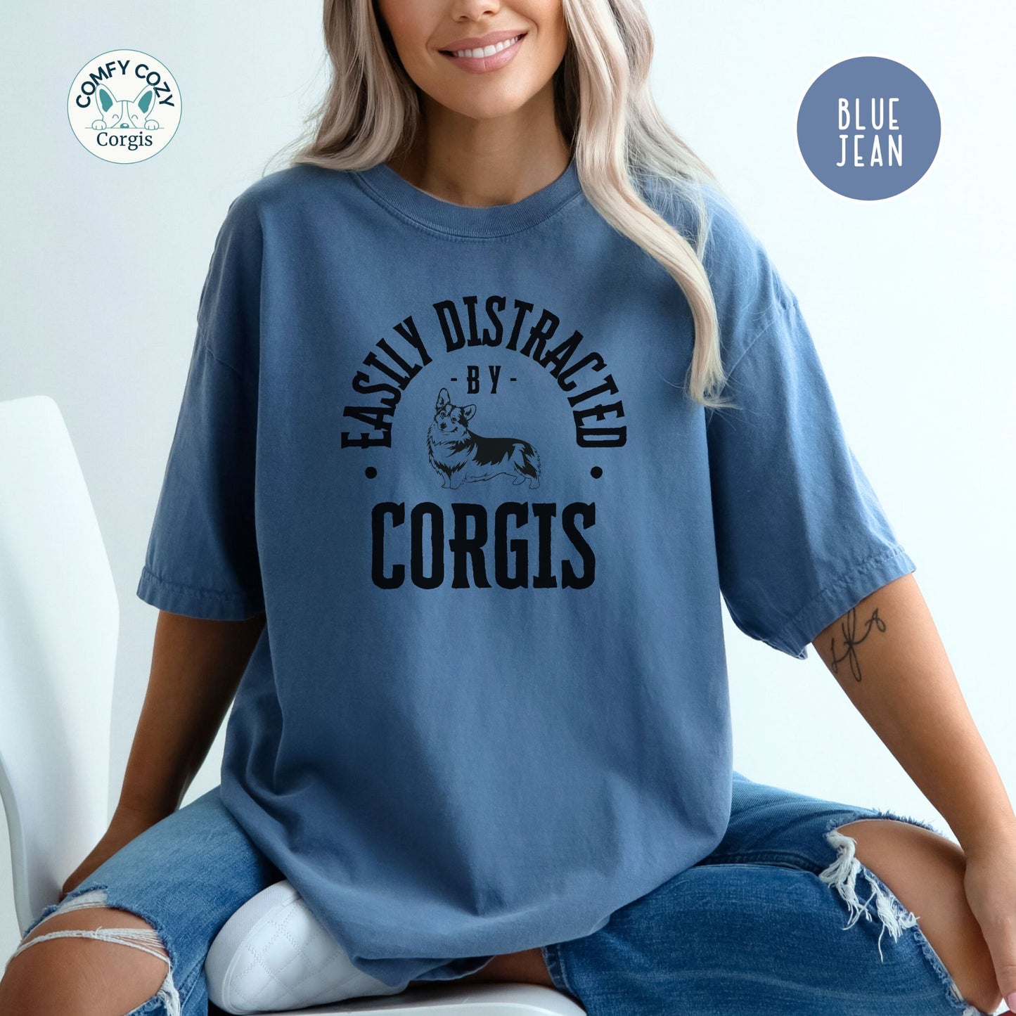 Easily Distracted by Corgis Graphic Tee