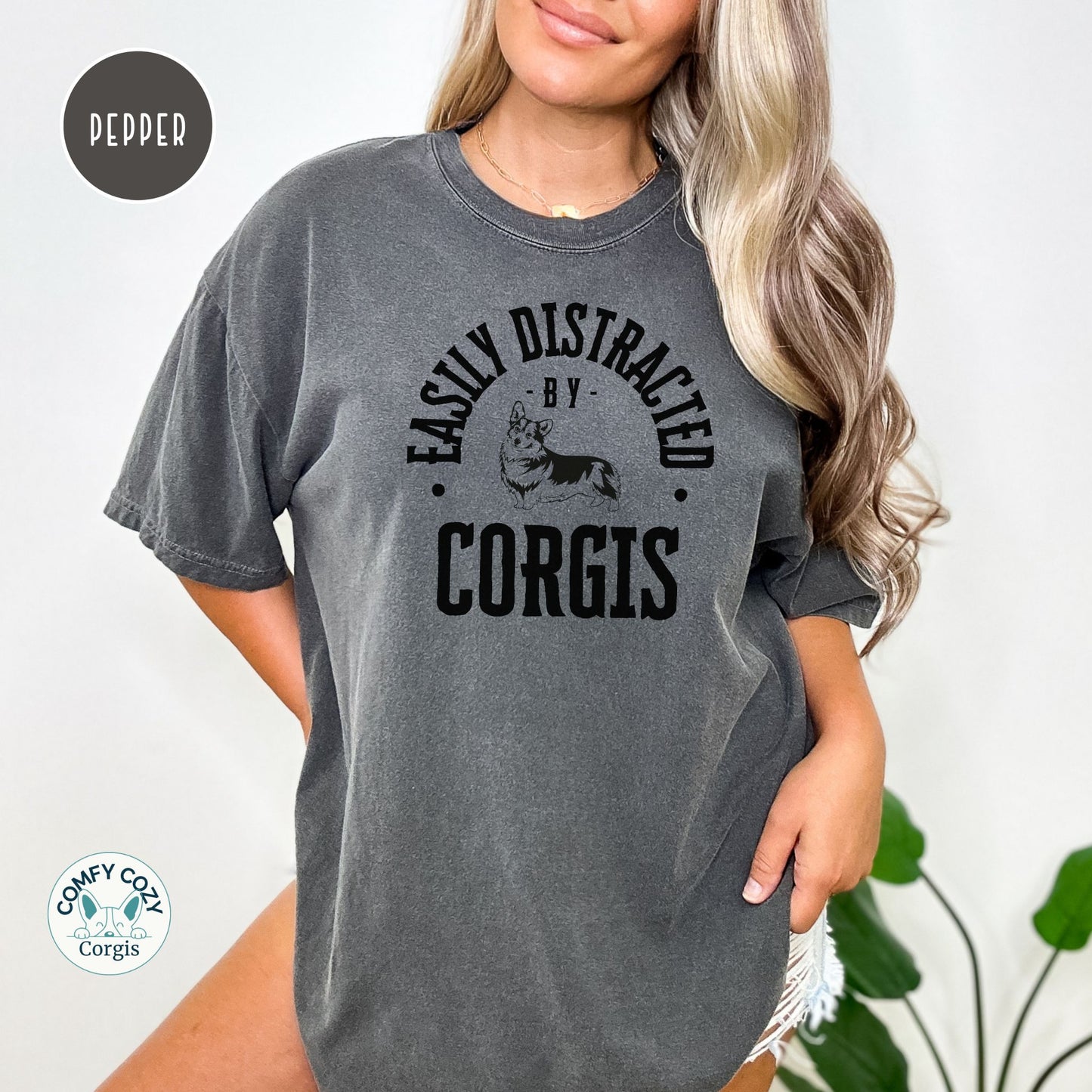 Easily Distracted by Corgis Graphic Tee