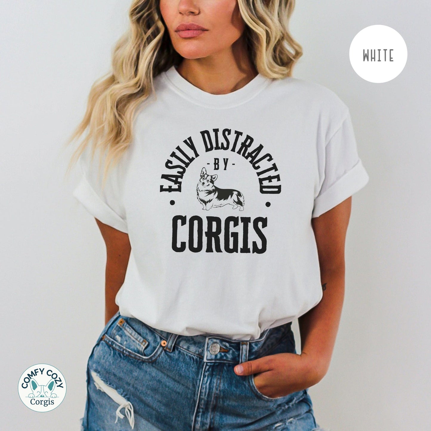 Easily Distracted by Corgis Graphic Tee