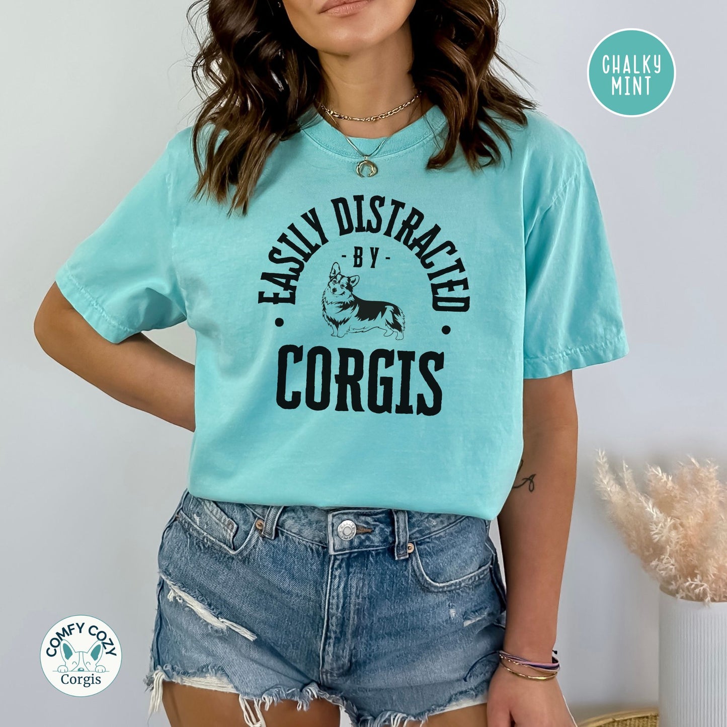 Easily Distracted by Corgis Graphic Tee