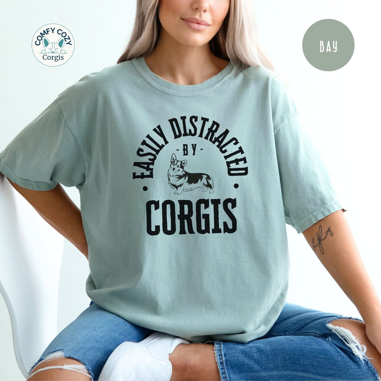 Easily Distracted by Corgis Graphic Tee