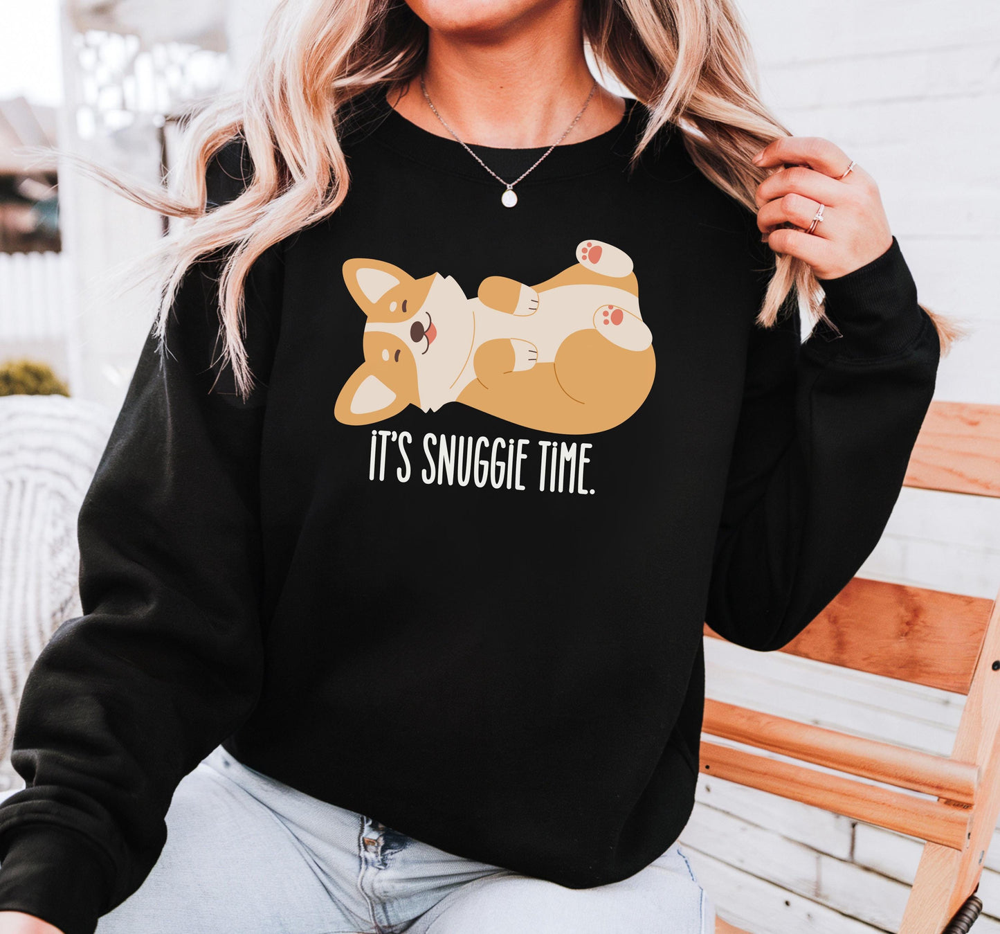 Corgi Lover Crewneck Sweatshirt - It's Snuggie Time