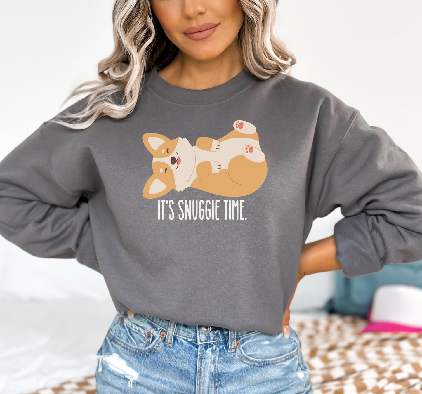 Corgi Lover Crewneck Sweatshirt - It's Snuggie Time