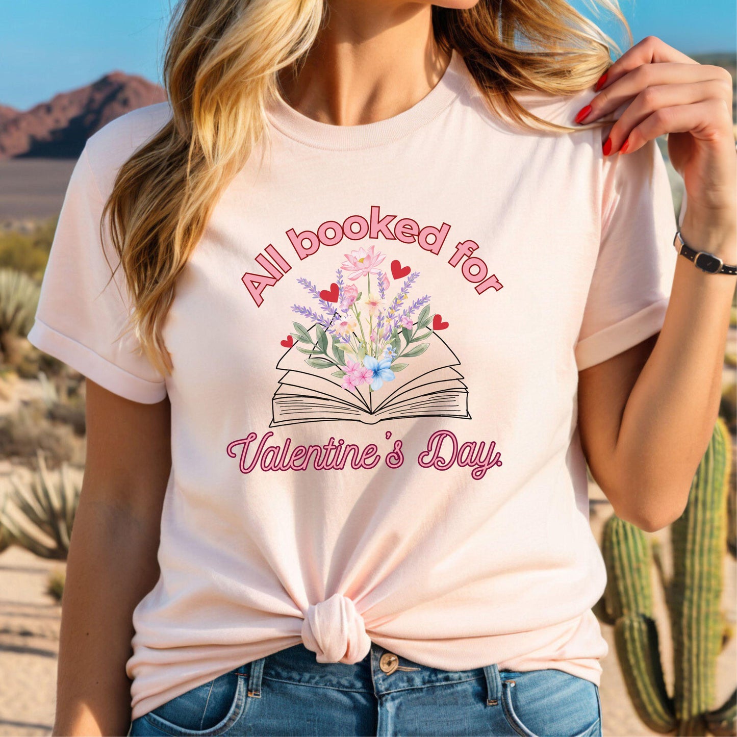 All Booked for Valentine's Day Shirt - Great for book lovers