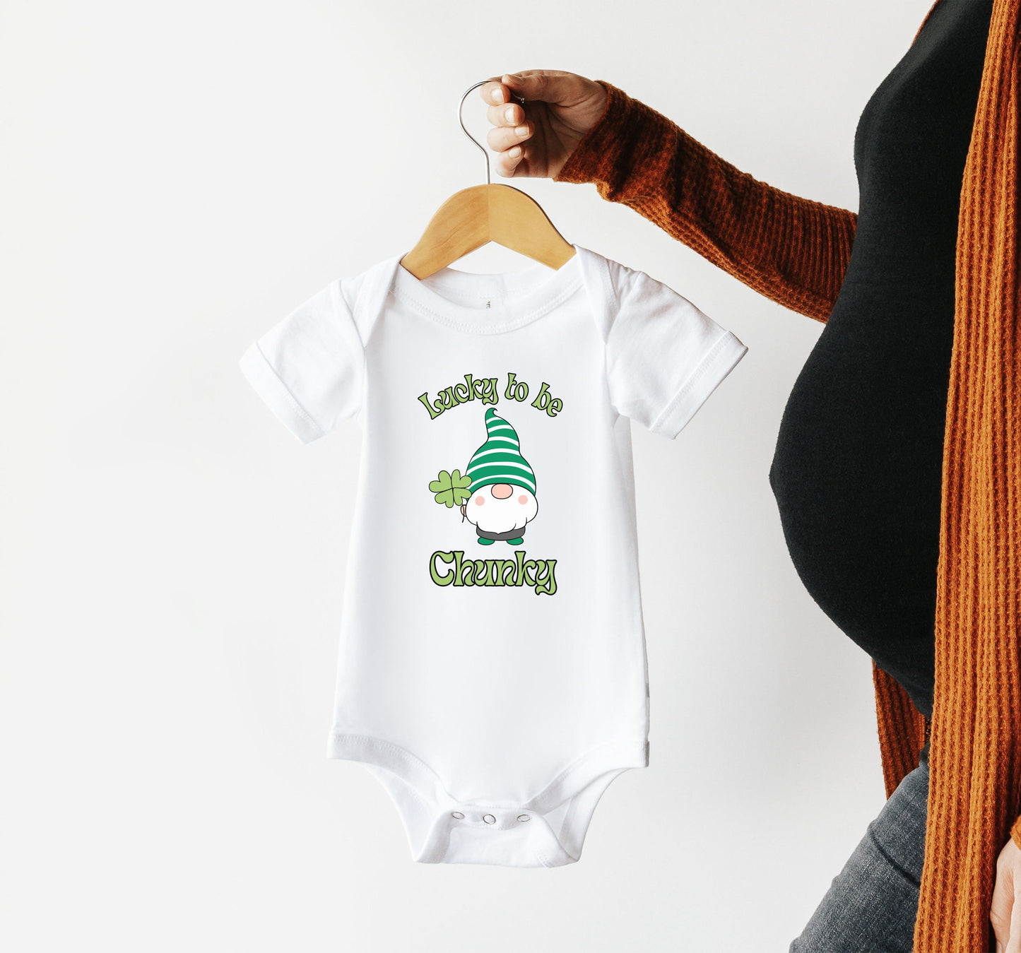 Lucky to be Chunky - Cute and Funny baby onsie