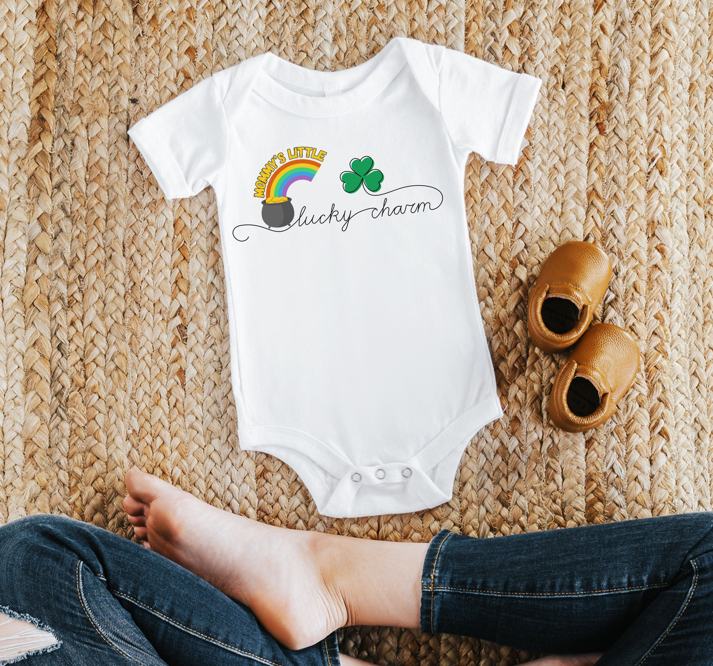 Mommy's Little Lucky Charm Baby Onsie - Cute for St. Patrick's Day