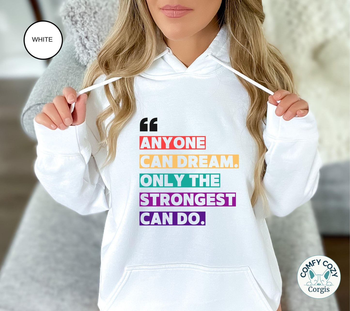 Inspiring Strength Hoodie,  Motivational Sweatshirt for the gym, Great Gift for Graduate or Fitness Lovers