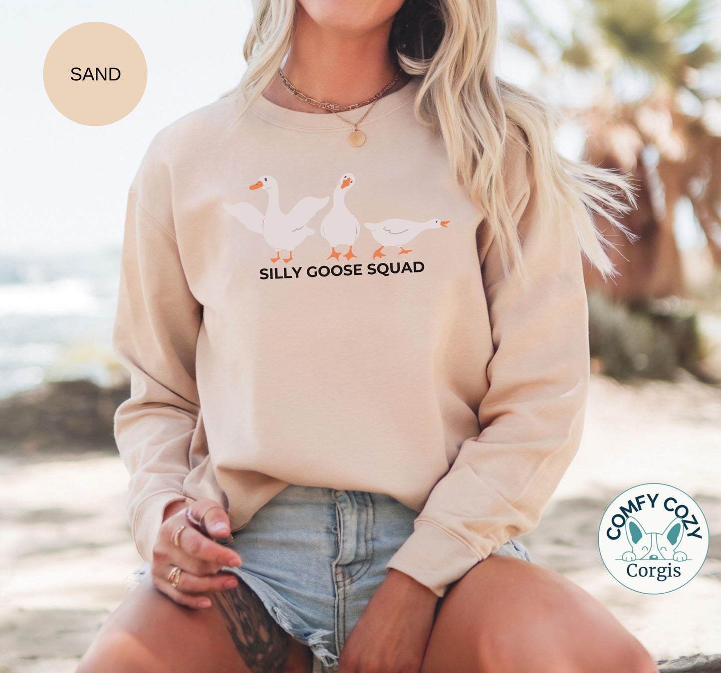 Silly Goose Squad Sweatshirt, Funny and Cozy Crewneck