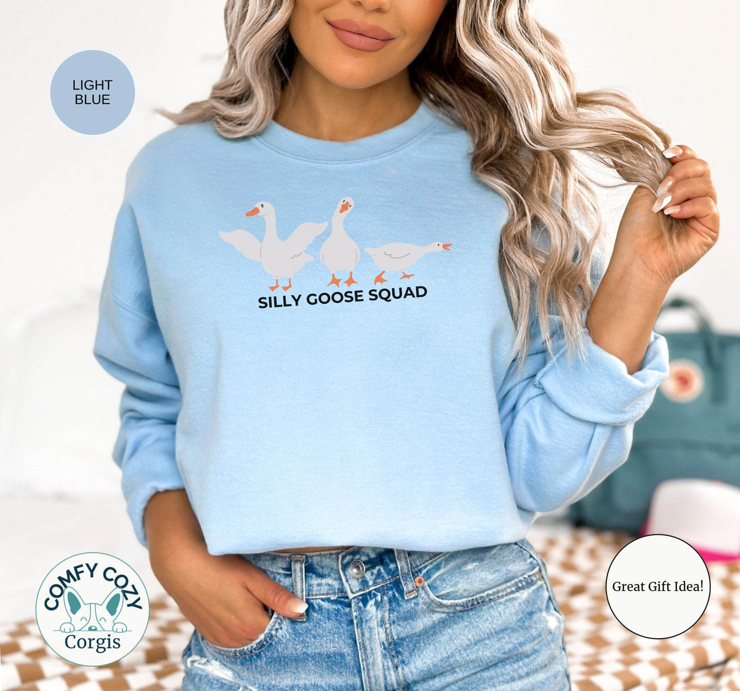 Silly Goose Squad Sweatshirt, Funny and Cozy Crewneck