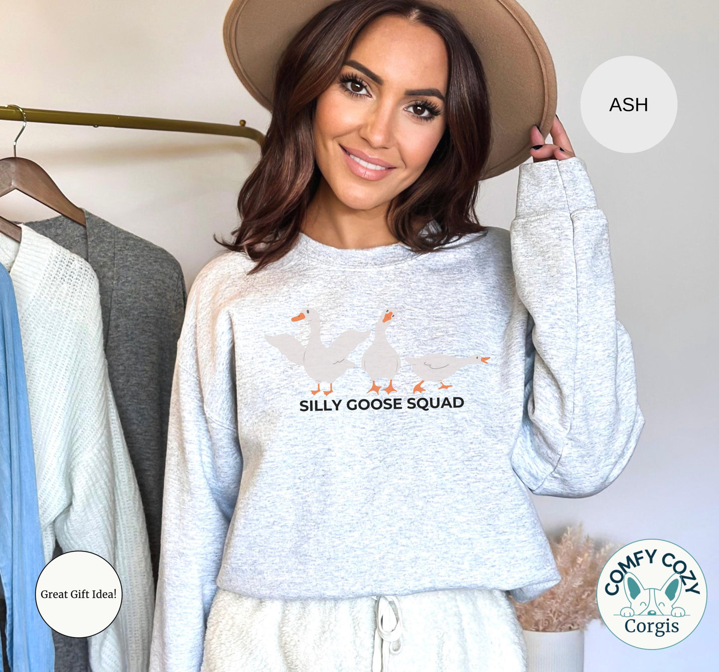 Silly Goose Squad Sweatshirt, Funny and Cozy Crewneck