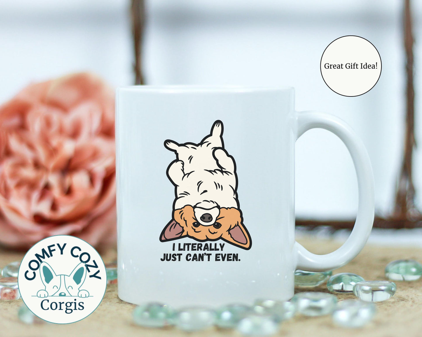 Cute Corgi Ceramic Coffee Mug, Coffee lover gift, Corgi gift, Funny Mug