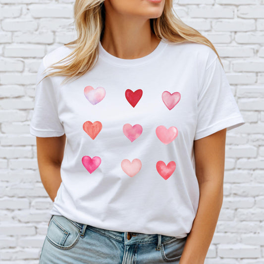 Watercolor Heart Shirt - Great for Valenetine's Day - Cute Gift Idea