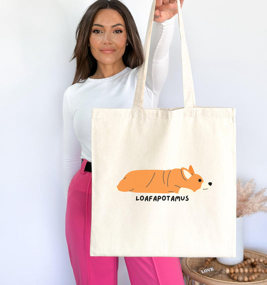 Corgi Lovers Tote bag - Loafapotamus - Funny Corgi Gift