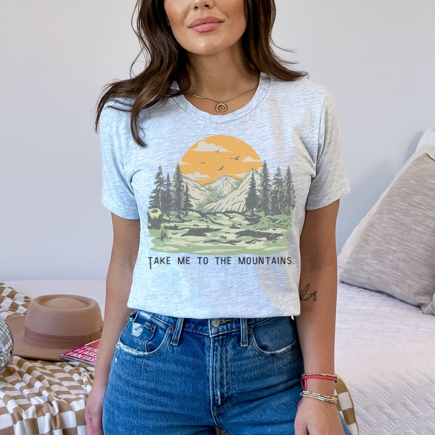 Take me to the Mountains Graphic Tee - Great gift for Hikers