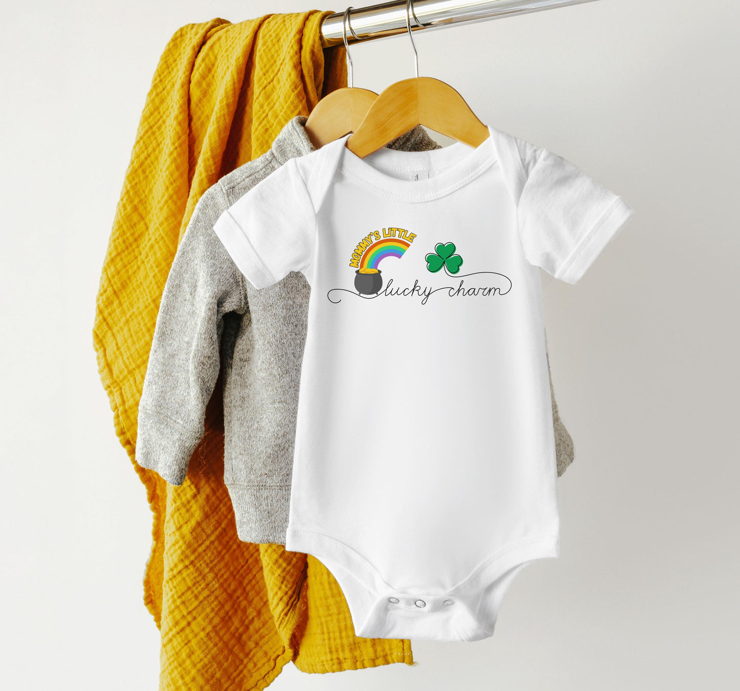 Mommy's Little Lucky Charm Baby Onsie - Cute for St. Patrick's Day