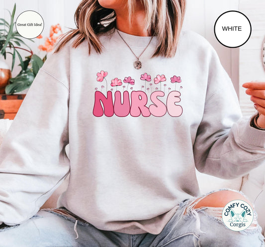 Nurse Sweatshirt, Cozy Gift for Healthcare Workers - Nurse Crewneck