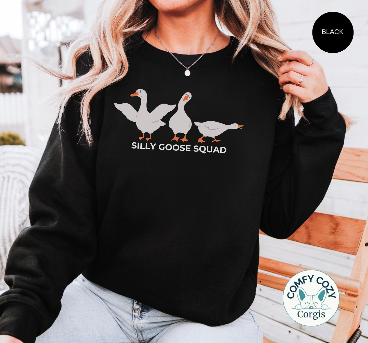 Silly Goose Squad Sweatshirt, Funny and Cozy Crewneck