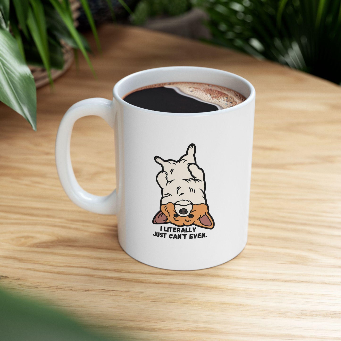 Cute Corgi Ceramic Coffee Mug, Coffee lover gift, Corgi gift, Funny Mug